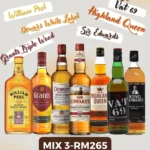 Bundle Mix: Dewar’s White Label 1L 40% & Sir Edwards 1L 40% & Highland Queen Sherry Cask Finish 700ml 40% & Grant’s Triple Wood 1L 40%