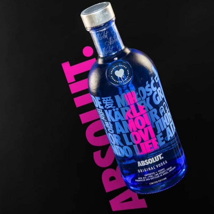 Absolut Vodka Love Green/Pink 750ml - Image 3