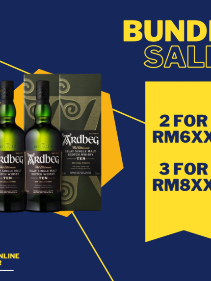 Bundle: Ardbeg 10 Years Old Islay Single Malt Whisky 700ml 46%