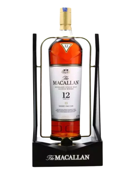 The Macallan 12 Year Old Sherry Oak with Pouring Cradle - Old Bottle 1.75L 40%
