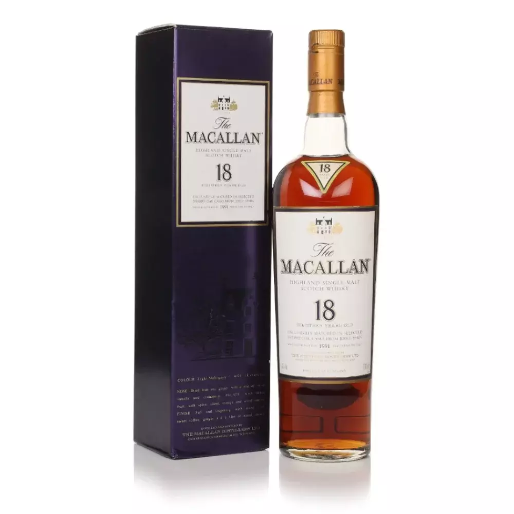 73910043.webp The Macallan 18 Year Old 1991 Sherry Oak 700ml 43% - Image 1