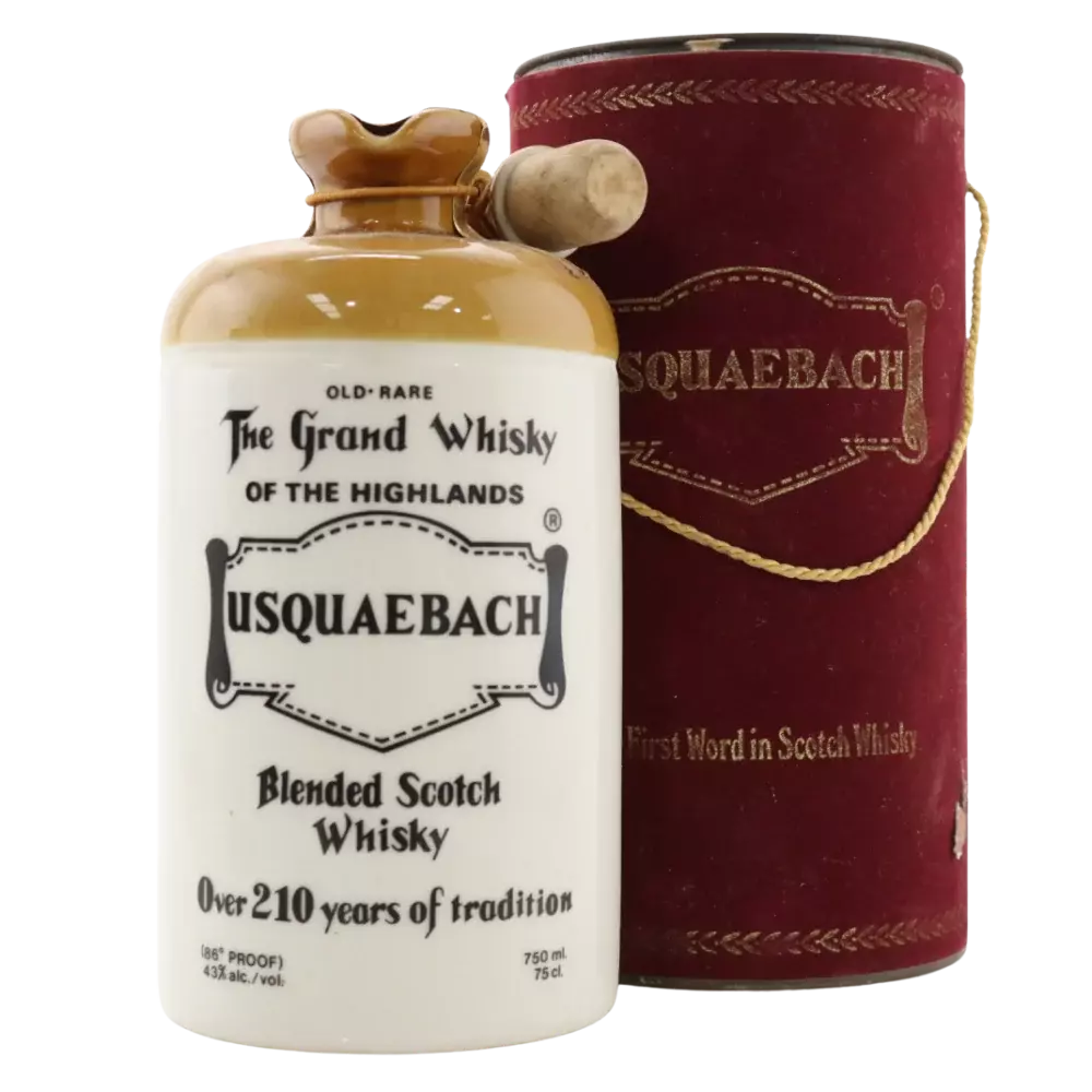 73991277.webp Usquaebach Grand Whisky of the Highlands Decanter 1980s 750ml 43% - Image 1