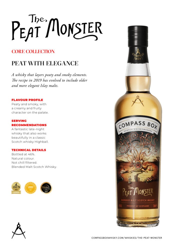 Compass Box The Peat Monster Blended Malt Scotch Whisky 700ml 46% - Image 2