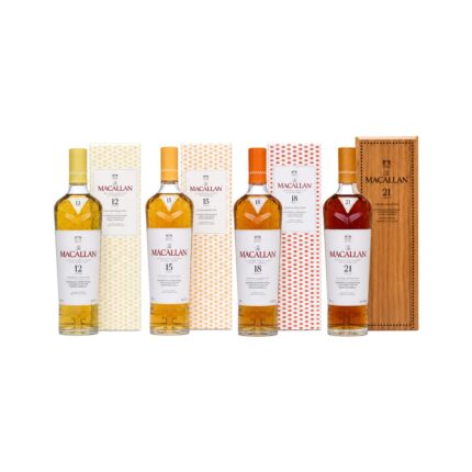 Macallan Colour Collection Four Bottles 12,15,18,21