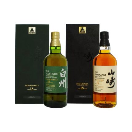 Hakushu 18 Year Old - 100th Anniversary Limited Edition & Yamazaki 18 Year Old - 100th Anniversary Limited Edition Whisky (1 Set)